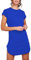 Fashion Star Womens Curved Hem Turn Up Cap Sleeve Tunic T-Shirt Mini Dress Plain Royal Blue Plus Size (UK 24/26)