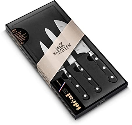 Lion sabatier schachtel mit 3 geschmiedeten messern mit edelstahlnieten 892380