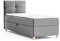 Boxspringbett Candy Mini mit Bettkasten und Topper - Jugendbett, Kinderbett, Einzelbett mit Bonell-Matratze und Topper, Bett mit Holzfüße (Grau (Soro 90), 100 x 200 cm)