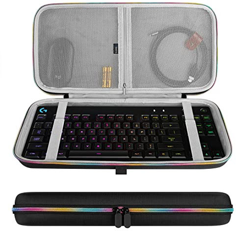 Geekria Tenkeyless TKL Keyboard Case, Hard Shell Travel Bag for 80% 87 Key Computer Mechanical Gaming Keyboard, Compatible with Logitech G Pro, Razer Huntsman Tournament Edition TKL (RGB)