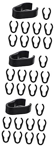 SUPVOX 30pcs Microphone Cable Holder Clips Cord Clamp Mic Pole Cord Clip Cable Accessory