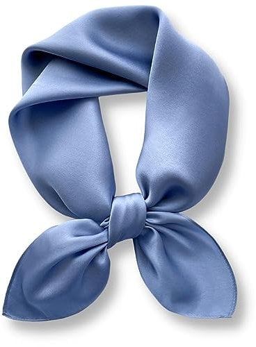 PoeticEHome Seidenschal in Uni-Farbe aus 100% Maulbeerseide - 68x68 cm Halstuch für Damen | Quadratisches Einfarbig Seidentuch | Mit Geschenkbox
