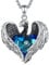 EUDORA Harmony Ball Phönix Kette für Damen Sterling Silber 925, Herz Österreichischer Kristall Halskette Flammender Phönix Anhänger für Frauen, Vintage Schmuck Amulett Geschenk für Sie, 20 Zoll