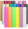 VINYL FROG Glitter Heat Transfer Vinyl 20 Pack 25 x 30.5 cm Sparkle Iron on Vinyl Rainbow HTV Vinyl Sheets for DIY T-Shirt and Other