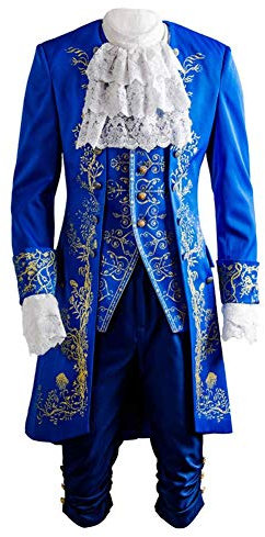 AYYOHON La Bestia Costume Bellezza Bellezza Cosplay Costume Cameriera Vestito Dan Steven Uniforme Halloween Principe Costume Uomini Aristocratico XS