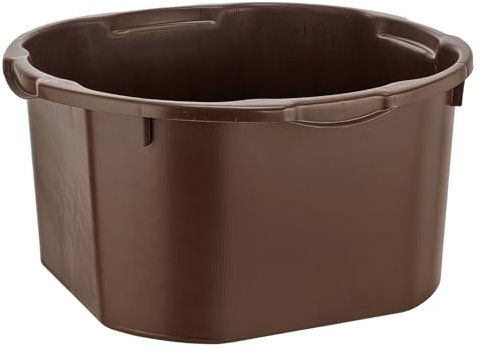 WKH-GMBH 65 Liter Kübel aus lebensmittelechten Kunststoff - Ideal als Pflanzkübel, Wassertränke UVM. (braun)