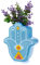 balvi Blumenvase Lucky Hand Farbe Blau Die Hand als glückbringendes Symbol Keramik 21 cm