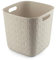 CURVER Softex Aufbewahrungskorb, 15 l, elegantes Design, leicht, stapelbar und praktisch, 100% recycelt, 27 x 27 x 26 cm, cremefarben