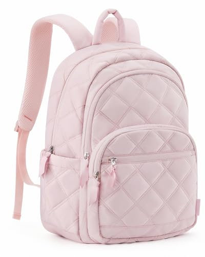 BAGSMART Sac à dos de voyage pour ordinateur portable pour femme approuvé par avion, rose