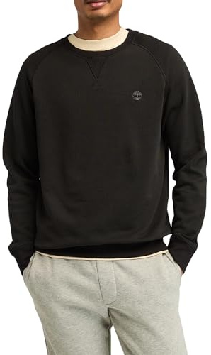 Timberland Felpa da Uomo Girocollo con Rovescio Spazzolato Exeter River Nera Codice TB0A2BNKX65