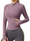 IECCP Sportjacke Trainingsjacke Damen Laufjacke Leichte Dünne Jacke Gym Activewear Sport Kleidung Frauen Sportklamotten Eng Yoga Sportswear Lila Rosa S