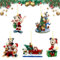5 teiliges Hängedeko Set aus Polyresin, Mouse Hängende Ornament, Weihnachtsbaumschmuck, Flache Acryl Weihnachtsbaumschmuck, Weihnachten Ornament, für Weihnachten deko, Festlich dekorativ