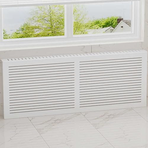 Radiator Cover Cabinet Shelf, Heating Cabinet Shelf Bathroom Floor Cabinet, Modern Radiator Cover Grill Shelf Cabinet, Multiple Ventilation Holes on The Top(100*90*25cm/39.4*35.4*9.8in)