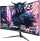 ZZA 27 Curved Gaming Monitor, Support 240Hz and up to 280Hz, Full HD 1920 X 1080, Three Narrow Bezels, Freesync Premium: The Ultimate Gaming Experience.