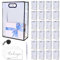 WATUNID 25PCS Transparente Geschenktüten mit Griffen, 25CMx18CMx9CM Durchsichtige Geschenkbox mit Schleife und 50 Dankeskarten, Rechteck Tote Bag Party Gunst Taschen für Valentines Hochzeit Party