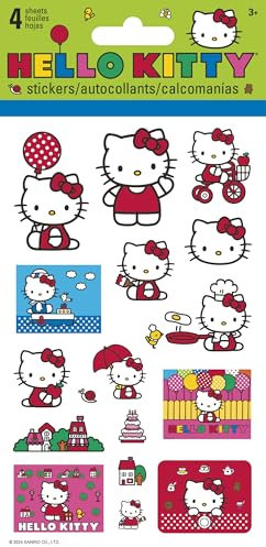 Sanrio – Hello Kitty 19 – Luftballons Standard Aufkleber – 4 Blatt