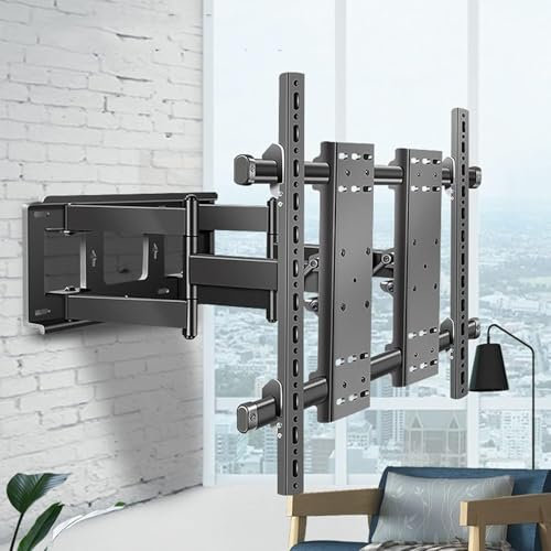 LXXW Soporte TV Pared Soporte de montaje en pared for TV - Soporte de montaje for TV Doble giro articulado Inclinación 6 brazos, for la mayoría de televisores planos LED/4K de 70-120 pulgadas Soporte