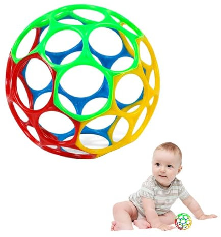 Fonyiunce Greifball für Babys, Kinder Greifen Spielball, 100% BPA-frei, Oball Klassischer Ball Babyspielzeug, Flexibler und Leicht zu Handhabender Ball, für Frühpädagogisches Lernen Neugeborene