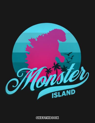 Monster Island Sketchbook: 120 pages, 8.5x11 Blank Pages, For Kids, Boys, Girls, Teens, Adults - Simple Note Pad for Drawing, Writing, Painting, Sketching or Doodling