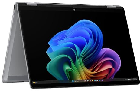 HP OmniBook X Flip NGAI 14 PC | Touchscreen | AMD Ryzen AI 5 Processor | 16GB RAM | Windows 11 AI Companion | Backlit keyboard | Poly Studio | Up to 14 hrs and 15 minutes battery | 14-fk0004sa