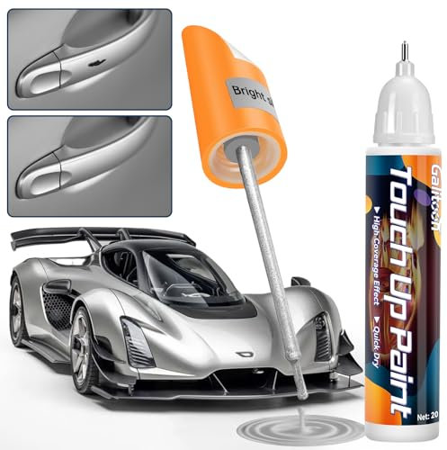 Rimuovi graffi auto, penna ritocco carrozzeria, Ritocco vernice Due in uno, Soluzione veloce e facile per riparare piccoli graffi automobilistici vernice per autos carrozzeria (Argento)