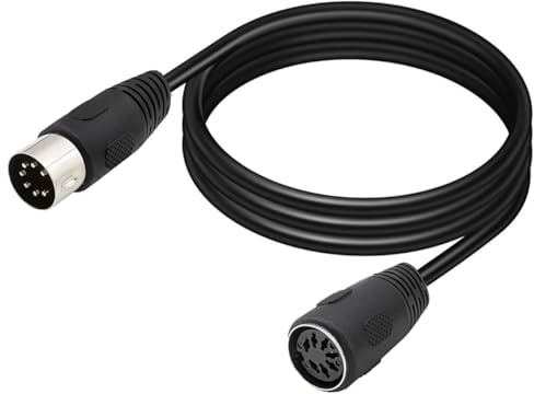 GLHONG Cable DIN de 7 pines, DIN macho a hembra de 7 pines, cable de audio profesional de interfaz de controlador premium para sistemas estéreo Bang & Olufsen, Naim, Quad (1,5 metros)