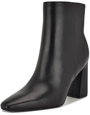 Nine West Women's Reraye Bootie, Black Leather 002, 8