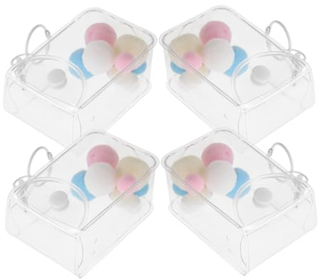 POPETPOP 3 St Transparent PVC Figurförvaringsväska Minimalistisk Bärbar Dockväska för Samlarobjekt med Multistil Bäralternativ för Små Modeller och Resor