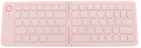 Plyisty Faltbare -Tastatur Wireless Tragbare 67 Tasten mit 5.1 Slim Magnetic Design für den Telefon Tablet Laptop PC (Rosa)