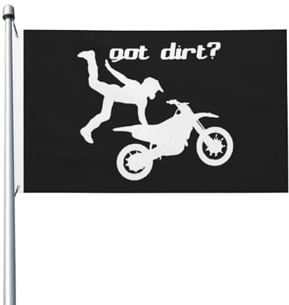 Bandera de motocross de carreras de motocross de 3 x 5 pies para exteriores con ojales