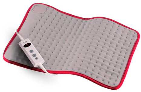 Solac – Heizkissen Bremen Digital + | 48x34 cm | Ergonomisch | 10 Temperaturstufen | Timer mit 9 Positionen | Automatische Abschaltung | Überhitzungsschutz | Waschmaschinengeeignet