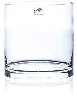 Glasvase CYLI Glas Vase Tischvase Blumenvase Zylinder 15 cm