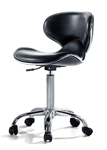 Urbanity hairdressing beauty manicure nail technician salon chair stool seat black