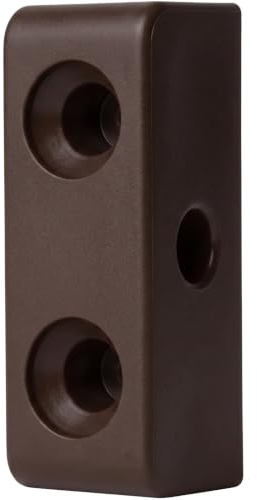 Merriway BH03655 Plastic Furniture Modesty Blocks, Brown, 36mm, Pack of 100 | Join furniture panels neatly at right angles | ideal for cabinet assembly, cupboard repairs and flat-pack furniture.