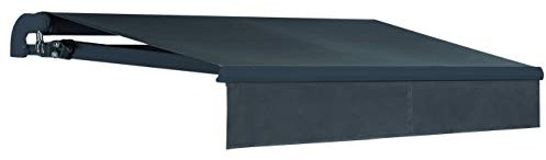 Jet-Line | Markise | Balkonmarkise | Suncare | anthrazit-anthrazit | Gelenkarmmarkise | Maße: 3,5 x 2.5 m | UV Sonnenschutz | Beschattung | Terrasse | Balkon