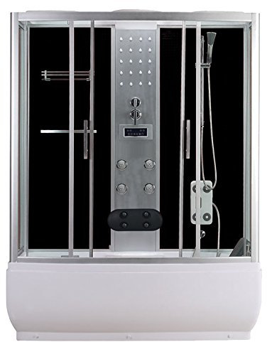 Komplettduschkabine NEVADA 85 x 175 x 229 cm - Duschkabine Kombination, Massagedüsen, Mit Radio und Lautsprecher, Sicherheitsglas, Komplettdusche, Mit Duschwanne, Duschkabine komplett