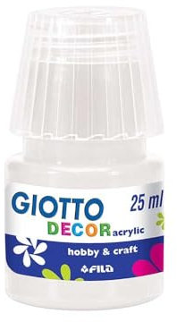 Giotto Giotto-6un Guache Liquido Decor Acrilico 25ml Branco/Escol, Color Blanco (538101)