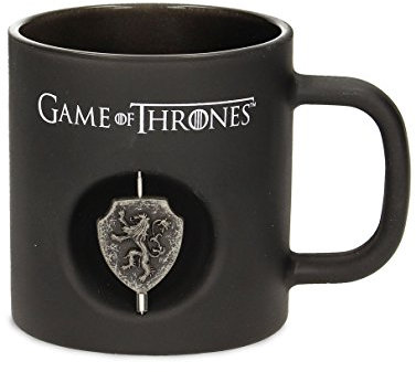 SD toys - Mug Game of Thrones - Lannister Verre Noir Logo Rotatif - 8436546897545