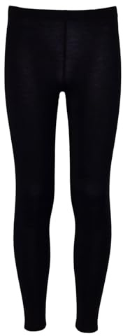 Hot Chillys Youth Originals ll MTF Ankle Tights | Warm Midweight Body Fit Thermal Base Layer Bottoms for Kids, Box Packaging, Black, Size: M