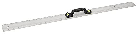 Dapetz ® Aluminium Rule Spirit Level Ruler Straight Edge - 900mm with Rebated Edge Durable Extruded Aluminium Construction Clearly-Marked Metric & Imperial Graduations