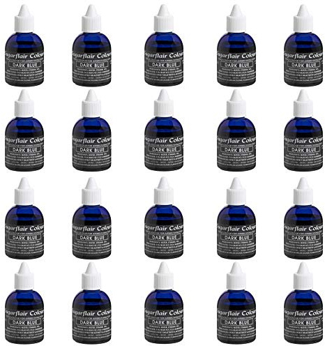 30 x Sugarflair DARK BLUE Edible Food Colour Liquid Airbrushing Cake Decorating
