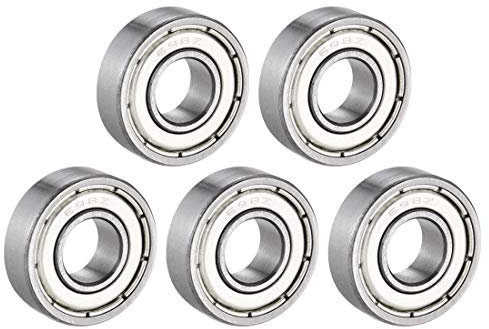 sourcing map 5Stk Rillenkugellager 698Z Doppel Schild Chromstahl Lager 8mm x 19mm x 6mm DE