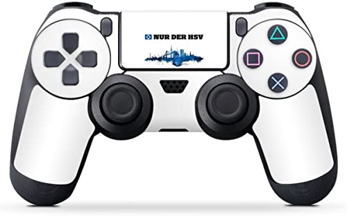 DeinDesign Skin kompatibel mit Sony Playstation 4 Controller Folie Sticker HSV Offizielles Lizenzprodukt Bundesliga