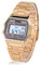 VGEBY1 Klassische Digitaluhr aus Legierung, mit Hintergrundbeleuchtung, 12/24-Stunden-Anzeige, Datum, Woche, Wecker, Chronograph usw. (goldfarben), goldfarben, goldfarben