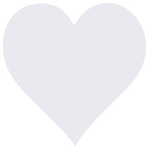 kleb-Drauf / 1 großes Herz/Weiß - matt/Wandtattoo Wandaufkleber Wandsticker Aufkleber Sticker/Wohnzimmer Schlafzimmer Kinderzimmer Küche Bad/Deko Wände Glas Fenster Tür Fliese