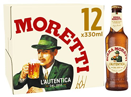 Birra Moretti Premium Italian Beer, 12 x 330ml