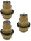 Fineled, kleine Edison-Schraube, E14-Lampenfassung, 3 Stück, E14 Anhängerfassung und Lampenschirm-Kragenring (Gold)