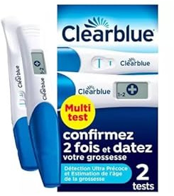 Clearblue Test de grossesse confirmé 2 fois et daté - 2 tests