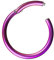 Piercing Ring Segmentring Clicker Scharnier Septum Tragus Helix Ohr Nase Lippe Nasenring Nasenpiercing Lippenpiercing Dünn Lila 1,6mm x 10mm