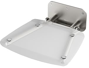 Duschklappsitz Wandmontage, Duschsitz Klappbar Wandmontage, Duschinstallationen, Design Duschsitz, OVO B II Clear/Edelstahl, RAVAK